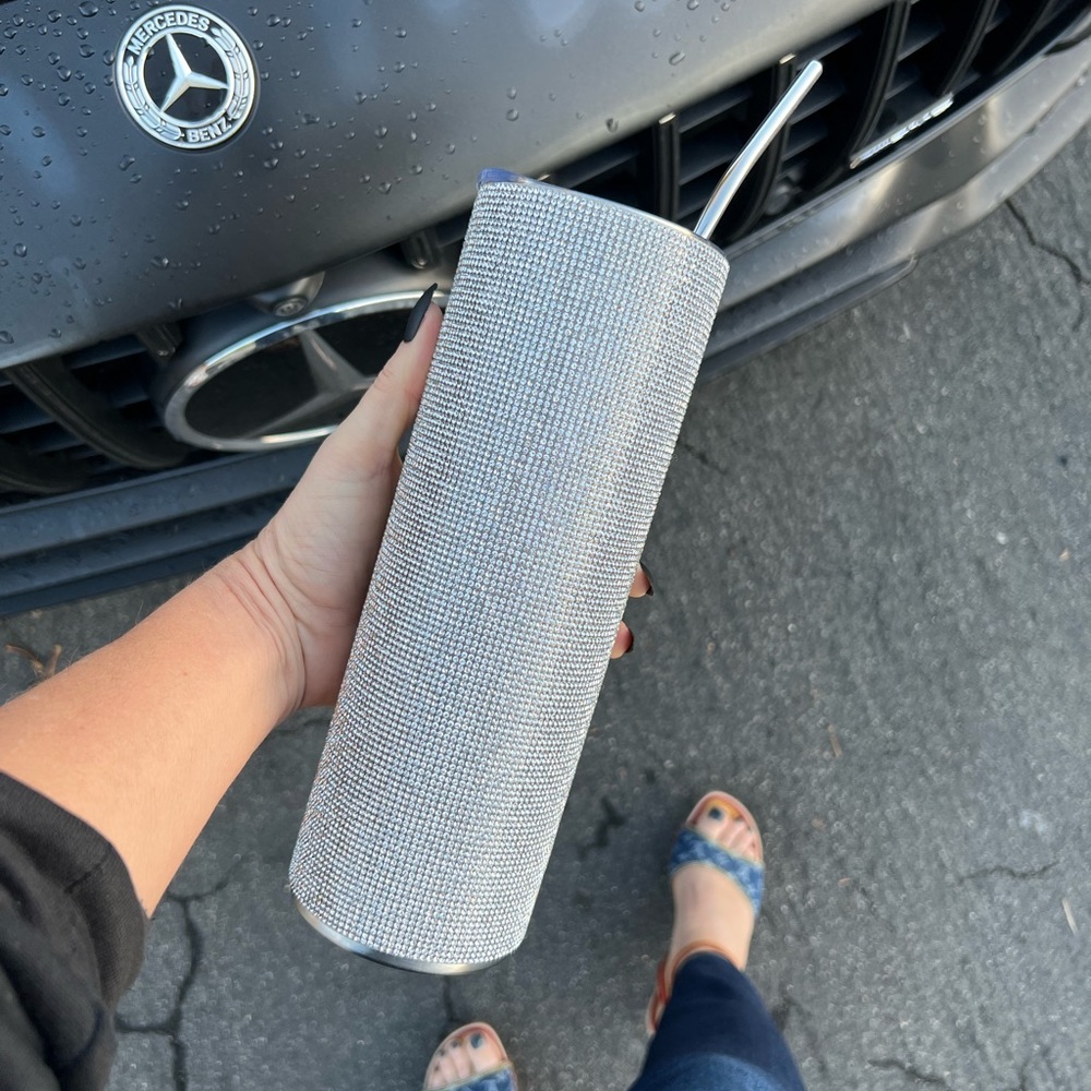 EXTRA LARGE EXTRA BLING 30oz TUMBLER WITH STRAW